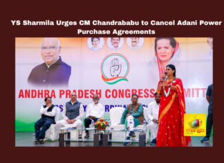 YS Sharmila Urges CM Chandrababu to Cancel Adani Power Purchase Agreements, YS Sharmila, Adani power deals, Andhra Pradesh politics, power purchase agreements, Gangavaram port, Chandrababu Naidu, YS Jagan Mohan Reddy, CBI inquiry demand, Adani controversy, AP financial burden, CM Chandrababu, Andhra Pradesh, AP Live Updates, Live Updates, Breaking News, Headlines, Live News, Mango News