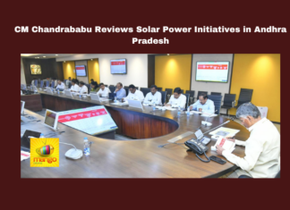 CM Chandrababu Reviews Solar Power Initiatives in Andhra Pradesh, Chandrababu Naidu, Andhra Pradesh solar power, PM Suryagarh, Kusum scheme, Solar Village initiative, renewable energy in AP, SC ST solar projects, Kuppam solar project, clean energy Andhra Pradesh, sustainable development, CM Chandrababu, Andhra Pradesh, AP Live Updates, Live Updates, Breaking News, Headlines, Live News, Mango News
