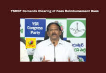 YSRCP Demands Clearing of Fees Reimbursement Dues, YSRCP, fees reimbursement, education sector, welfare schemes, Vidya Deevena, Vidya Vasathi, TDP, Chandrababu Naidu, YS Jagan Mohan Reddy, Amma Vodi, student welfare, CM Chandrababu, Andhra Pradesh, AP Live Updates, Live Updates, Breaking News, Headlines, Live News, Mango News