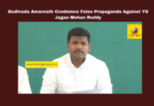 Gudivada Amarnath Condemns False Propaganda Against YS Jagan Mohan Reddy, YS Jagan Mohan Reddy, SECI power agreement, Gudivada Amarnath, false propaganda, Andhra Pradesh politics, Chandrababu Naidu, power tariff reduction, SECI deal benefits, coalition government failures, industrialist meetings, Andhra Pradesh, AP Live Updates, Live Updates, Breaking News, Headlines, Live News, Mango News
