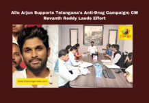 Allu Arjun Supports Telangana's Anti-Drug Campaign; CM Revanth Reddy Lauds Effort, Allu Arjun, anti-drug campaign, Telangana, Hyderabad, CM Revanth Reddy, drug-free Telangana, awareness campaign, Say No To Drugs, rehabilitation efforts, social responsibility, healthy society, Hyderabad News, Telangana, TS Live Updates, TS Political News, Political News, Mango News