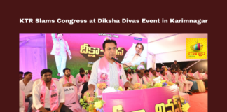 KTR Slams Congress at Diksha Divas Event in Karimnagar, KTR Diksha Divas, Telangana Congress criticism, KCR Telangana movement, Karimnagar news, Alugunur Diksha event, Telangana agitation history, Telangana loan waiver, Gurukul issues Telangana, KTR emotional speech, TRS vs Congress, Telangana, TS Live Updates, TS Political News, Political News, Mango News