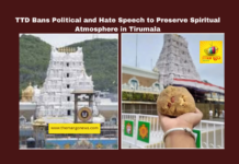 TTD Bans Political and Hate Speech to Preserve Spiritual Atmosphere in Tirumala, Tirumala temple, TTD news, Srivari temple sanctity, political speech ban, hate speech ban, spiritual atmosphere, Tirumala darshan rules, TTD regulations, legal action Tirumala, temple guidelines, Andhra Pradesh, AP Live Updates, Live Updates, Breaking News, Headlines, Live News, Mango News