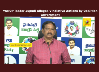 YSRCP leader Jupudi Alleges Vindictive Actions by Coalition Government, YSRCP accusations, SC ST power disconnections, Andhra Pradesh politics, Jupudi Prabhakar Rao, inflated power bills, coalition government, data tracking allegations, fee reimbursement delay, education in Andhra Pradesh, political vendetta accusations, Andhra Pradesh, AP Live Updates, Live Updates, Breaking News, Headlines, Live News, Mango News