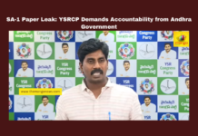 SA-1 Paper Leak: YSRCP Demands Accountability from Andhra Government