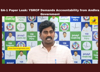 SA-1 Paper Leak: YSRCP Demands Accountability from Andhra Government