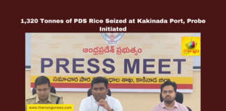 1,320 Tonnes of PDS Rice Seized at Kakinada Port, Probe Initiated
