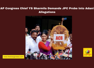 AP Congress Chief YS Sharmila Demands JPC Probe Into Adani Allegations, YS Sharmila, Adani Group controversy, Chalo Raj Bhavan protest, JPC probe demand, Andhra Pradesh politics, Congress party Andhra Pradesh, corruption allegations, solar power contracts, FBI investigation Adani, YSRCP criticism, Andhra Pradesh, AP Live Updates, Live Updates, Breaking News, Headlines, Live News, Mango News