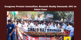 Congress Protest Intensifies: Revanth Reddy Demands JPC on Adani Case, Revanth Reddy, Congress protest, Adani controversy, JPC demand, Modi criticism, Telangana politics, Manipur riots, BRS BJP ties, corruption allegations, nationwide protests, Telangana, TS Live Updates, TS Political News, Political News, Mango News