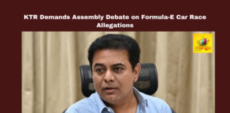 KTR Demands Assembly Debate on Formula-E Car Race Allegations, E Car Race Allegations, KTR Formula-E, Telangana Assembly debate, Formula-E car race, Hyderabad Formula-E controversy, Revanth Reddy Telangana, Telangana economy, Formula-E benefits, BRS vs Congress, Telangana Legislative Assembly updates, Hyderabad Formula-E cancellation, Hyderabad, Telangana, TS Live Updates, TS Political News, Political News, Mango News