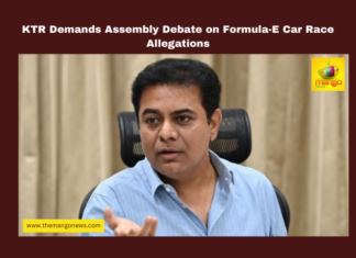 KTR Demands Assembly Debate on Formula-E Car Race Allegations, E Car Race Allegations, KTR Formula-E, Telangana Assembly debate, Formula-E car race, Hyderabad Formula-E controversy, Revanth Reddy Telangana, Telangana economy, Formula-E benefits, BRS vs Congress, Telangana Legislative Assembly updates, Hyderabad Formula-E cancellation, Hyderabad, Telangana, TS Live Updates, TS Political News, Political News, Mango News