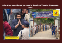 Allu Arjun questioned by cops in Sandhya Theater Stampede Case ,Allu Arjun questioned by cops in Sandhya Theater Stampede Case ,Allu Arjun, Sandhya Theater stampede, Pushpa 2 premiere, Hyderabad news, Allu Aravind, Chikkadapally police, Sandhya Theater investigation, Revathi death case, Central Zone DCP, Allu Arjun interim bail,Hyderabad police ,Hyderabad, Telangana, TS Live Updates, TS Political News, Political News, Mango News