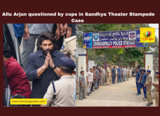 Allu Arjun questioned by cops in Sandhya Theater Stampede Case ,Allu Arjun questioned by cops in Sandhya Theater Stampede Case ,Allu Arjun, Sandhya Theater stampede, Pushpa 2 premiere, Hyderabad news, Allu Aravind, Chikkadapally police, Sandhya Theater investigation, Revathi death case, Central Zone DCP, Allu Arjun interim bail,Hyderabad police ,Hyderabad, Telangana, TS Live Updates, TS Political News, Political News, Mango News