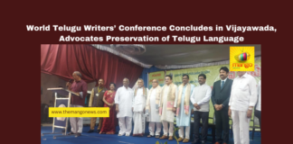 World Telugu Writers’ Conference Concludes in Vijayawada, Advocates Preservation of Telugu Language,World Telugu Writers’ Conference, Telugu language preservation, Mandali Buddhaprasad, Telugu heritage, Telugu history, Tanguturi Prakasam Pantulu, Srikrishna Devarayalu, Telugu writers, language promotion, Telugu census registration , Live Updates, Live Updates, Breaking News, Headlines, Live News, Mango News.