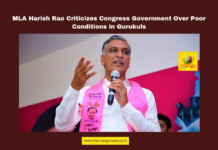 MLA Harish Rao Criticizes Congress Government Over Poor Conditions in Gurukuls, Harish Rao, Gurukul conditions, Congress government criticism, Telangana education crisis, Gurukul food issues, KGBV schools, student safety, contaminated food incident, Telangana politics, resinential school crisis, Hyderabad, Telangana, TS Live Updates, TS Political News, Political News, Mango News.