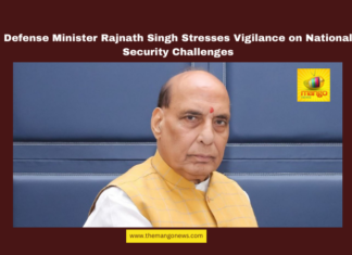 Defense Minister Rajnath Singh Stresses Vigilance on National Security Challenges, Rajnath Singh, Indian Army, national security, internal security challenges, border surveillance, defense minister speech, Madhya Pradesh, Mav Cantonment, India defense strategy, military dedication, India, National News, Internationational News, Live Updates, Breaking News, Headlines, Live News, Political News, Mango News