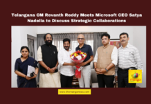 Telangana CM Revanth Reddy Meets Microsoft CEO Satya Nadella to Discuss Strategic Collaborations, Telangana IT news, Revanth Reddy, Satya Nadella meeting, Microsoft collaborations, Skill University Telangana, AI City Hyderabad, Future City Telangana, Hyderabad tech jobs, IT startups in Telangana, cloud computing center, Microsoft in Telangana, Telangana, TS Live Updates, TS Political News, Political News, Mango News