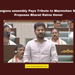 Telangana assembly Pays Tribute to Manmohan Singh, Proposes Bharat Ratna Honor, Manmohan Singh tribute, Revanth Reddy Telangana, Telangana Legislative Assembly, Telangana formation, Bharat Ratna for Manmohan Singh, Indian economic reforms, Aadhaar program, Telangana Financial District, Manmohan Singh legacy, Andhra Pradesh Reorganization Act, Mango News