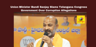 Union Minister Bandi Sanjay Slams Telangana Congress Government Over Corruption Allegations, Telangana politics, Bandi Sanjay press meet, Congress corruption charges, pending sarpanch bills, Telangana ex-sarpanch association, BJP vs Congress, Allu Arjun debate, Telangana law and order, Manmohan Singh BJP remarks, Telangana fee reimbursement issues, Telangana, TS Live Updates, TS Political News, Political News, Mango News