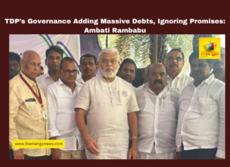 TDP’s Governance Adding Massive Debts, Ignoring Promises: Ambati Rambabu, Ambati Rambabu, TDP government debts, Chandrababu Naidu criticism, Andhra Pradesh politics, unemployment allowance, electricity tariff hike, Amaravati borrowings, job cuts, YSRCP protests, toll charges, public burden, Andhra Pradesh, AP Live Updates, Live Updates, Breaking News, Headlines, Live News, Mango News