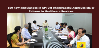 CM Chandrababu Approves Major Reforms in Andhra Pradesh Healthcare Services, Chandrababu Naidu, healthcare reforms, 108 ambulances, Jana Aushadhi stores, Andhra Pradesh health services, preventive healthcare, medical department review, Mahaprasthanam vehicles, ambulance drivers allowance, AP government initiatives, Andhra Pradesh, AP Live Updates, Live Updates, Breaking News, Headlines, Live News, Mango News