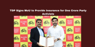 TDP Signs MoU to Provide Insurance for One Crore Party Activists, TDP insurance, Nara Lokesh welfare schemes, TDP cadre benefits, accidental insurance policy, Telugu Desam Party initiatives, NTR Trust schools, TDP legal wing, YSRCP atrocities, TDP membership, Telugu politics, Andhra Pradesh, AP Live Updates, Live Updates, Breaking News, Headlines, Live News, Mango News