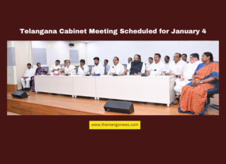 Telangana Cabinet Meeting Scheduled for January 4, Telangana Cabinet meeting, Chief Minister Revanth Reddy, farmer insurance, new ration cards, Indiramma housing, Yadagirigutta temple board, Telangana tourism policy, Vidyut Commission reports, BC Commission, SC Classification, Telangana development initiatives, Telangana, TS Live Updates, TS Political News, Political News, Mango News