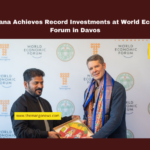 Telangana Achieves Record Investments at World Economic Forum in Davos, Telangana investments, Davos World Economic Forum, Sun Petrochemicals investment, green energy projects, Telangana AI data center, pumped storage projects Telangana, Nagarkurnool energy projects, Mancherial industrial growth, Mulugu solar projects, Telangana job opportunities, Mango News