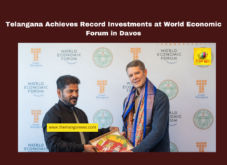 Telangana Achieves Record Investments at World Economic Forum in Davos, Telangana investments, Davos World Economic Forum, Sun Petrochemicals investment, green energy projects, Telangana AI data center, pumped storage projects Telangana, Nagarkurnool energy projects, Mancherial industrial growth, Mulugu solar projects, Telangana job opportunities, Mango News