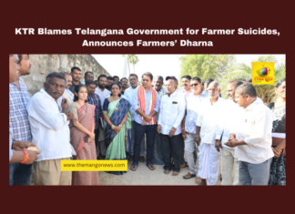 KTR Blames Telangana Government for Farmer Suicides, Announces Farmers’ Dharna, Telangana farmer suicides, KTR speech on farmers, Bharasa Rythu Study Committee, Telangana BJP farmers' protest, Telangana farmer support schemes, loan waiver issues Telangana, Adilabad farmer study, Nalgonda farmers’ dharna, KTR criticizes Congress, Telangana agricultural policies, Mango News