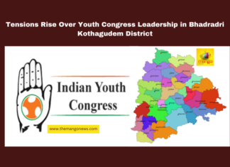 Tensions Rise Over Youth Congress Leadership in Bhadradri Kothagudem District, Bhadradri Kothagudem Youth Congress clash, Gandhi Bhavan tensions, Telangana Youth Congress meeting, Youth Congress leadership dispute, Gadham Karthik appointment controversy, Telangana local body elections, Jakkidi Sivacharan Reddy, Youth Congress protests Hyderabad, police intervention at Gandhi Bhavan, Telangana Congress internal conflicts, Mango News