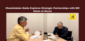 Chandrababu Naidu Explores Strategic Partnerships with Bill Gates at Davos, Chandrababu Naidu Davos, Bill Gates Andhra Pradesh, health innovation AP, AI University Andhra Pradesh, Hindustan Unilever investments AP, Visakhapatnam palm oil industry, green hydrogen AP, clean energy Andhra Pradesh, Davos Andhra Pradesh collaborations, Andhra Pradesh global investments, Mango News