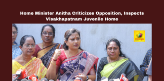 Home Minister Anitha Criticizes Opposition, Inspects Visakhapatnam Juvenile Home, andhra pradesh, Andhra Pradesh Politics, Child Protection, juvenile home, mental health, opposition criticism, Vaikapa, Vangalapudi Anitha, Visakha Girls’ Sadan, Visakhapatnam, Mango News