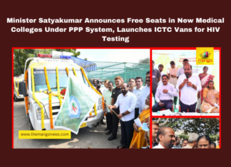 Andhra Pradesh Health Minister, HIV testing., HIV-AIDS, ICTC vans, Integrated Counseling Testing Center, Medical Colleges, PPP system, Satyakumar, Viability Fund, Vijayawada, Mango News