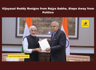Vijayasai Reddy Resigns from Rajya Sabha, Steps Away from Politics, Vijayasai Reddy, Rajya Sabha, resignation, YSRCP, Jagan Mohan Reddy, Delhi, politics, Kakinada seaport, personal reasons, media conference, Chandrababu Naidu, Andhra Pradesh, AP Live Updates, AP Politics, Political News, Live Updates, Breaking News, Headlines, Live News, Mango News