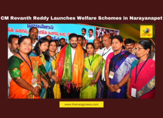 CM Revanth Reddy Launches Welfare Schemes in Narayanapet, Telangana welfare schemes, CM Revanth Reddy, Rythu Bharosa, Indiramma Houses, Telangana farmers, ration cards Telangana, Telangana housing scheme, Congress Party Telangana, Telangana governance, Kosgi Mandal news, Telangana, TS Live Updates, TS Political News, Political News, Mango News