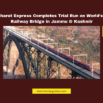 Vande Bharat Express Completes Trial Run on World’s Highest Railway Bridge in Jammu & Kashmir, Vande Bharat Express, Chenab Bridge, Jammu and Kashmir railway, world's highest railway bridge, Udhampur-Srinagar-Baramulla project, PM Modi, Katra to Baramulla train, engineering marvel India, Chenab railway bridge height, Indian railways news, India, National News, International News, Live Updates, Breaking News, Headlines, Live News, Mango News, Mango News Telugu