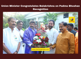Union Minister Kishan Reddy Congratulates Balakrishna on Padma Bhushan Recognition, Nandamuri Balakrishna, Padma Bhushan award, Kishan Reddy, Basavatarakam Cancer Hospital, Hindupuram MLA, Telugu cinema, social service, NTR legacy, Union Minister congratulates, Balakrishna achievements, Andhra Pradesh, AP Live Updates, Live Updates, Breaking News, Headlines, Live News, Mango News