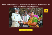 Chandrababu Naidu, YSRCP, people first policy, pension distribution, Anna Canteens, public satisfaction, grain procurement, government services, beneficiary feedback, sand supply, fertilizer supply, corruption, review meeting, Amaravati.