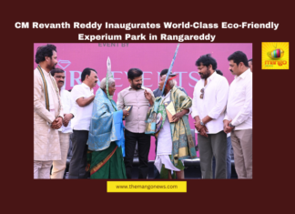 CM Revanth Reddy Inaugurates World-Class Eco-Friendly Experium Park in Rangareddy, Eco-Friendly Experium Park, Telangana tourism, CM Revanth Reddy, Rangareddy district news, world-class eco parks, Telangana eco-tourism, Chiranjeevi events, rare plant species, nature park Telangana, Vikarabad tourism developmen, Telangana, TS Live Updates, TS Political News, Political News, Mango News