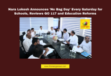 Nara Lokesh Announces 'No Bag Day' Every Saturday for Schools, Reviews GO 117 and Education Reforms, Nara Lokesh, No Bag Day, GO 117, Education reforms, Andhra Pradesh, school education, teacher transfer legislation, AP Model of Education, co-curricular activities, educational reform, Andhra Pradesh, AP Live Updates, AP Politics, Political News, Live Updates, Breaking News, Headlines, Live News, Mango News