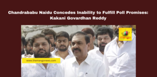 Chandrababu Naidu Concedes Inability to Fulfill Poll Promises: Kakani Govardhan Reddy, Chandrababu Naidu, YSR Congress Party, Kakani Govardhan Reddy, YS Jagan Mohan Reddy, Andhra Pradesh politics, poll promises, state finances, welfare schemes, financial management, wealth creation, Niti Aayog report, Andhra Pradesh, AP Live Updates, AP Politics, Political News, Live Updates, Breaking News, Headlines, Live News, Mango News