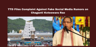TTD Files Complaint Against Fake Social Media Rumors on Chaganti Koteswara Rao, TTD, Chaganti Koteswara Rao, Tirumala Temple, Tirupati News, Fake News Alert, Social Media Misinformation, Devotee Sentiments, Spiritual Discourse, Andhra Pradesh Police, Legal Action, Andhra Pradesh, AP Live Updates, AP Politics, Political News, Live Updates, Breaking News, Headlines, Live News, Mango News