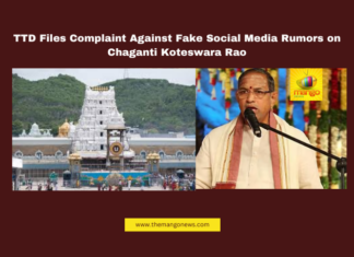 TTD Files Complaint Against Fake Social Media Rumors on Chaganti Koteswara Rao, TTD, Chaganti Koteswara Rao, Tirumala Temple, Tirupati News, Fake News Alert, Social Media Misinformation, Devotee Sentiments, Spiritual Discourse, Andhra Pradesh Police, Legal Action, Andhra Pradesh, AP Live Updates, AP Politics, Political News, Live Updates, Breaking News, Headlines, Live News, Mango News