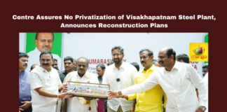 Centre Assures No Privatization of Visakhapatnam Steel Plant, Announces Reconstruction Plans, Visakhapatnam Steel Plant, VSP Privatization, Steel Industry India, AP Steel Industry, Steel Minister Kumaraswamy, VSP Reconstruction, Modi Steel Production Target, VSP Financial Crisis, Trade Unions VSP, AP MPs on VSP, Andhra Pradesh, AP Live Updates, AP Politics, Political News, Live Updates, Breaking News, Headlines, Live News, Mango News