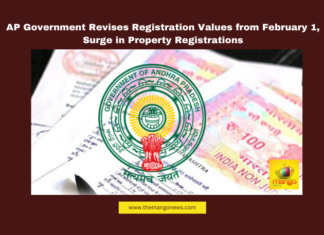 AP Government Revises Registration Values from February 1, Surge in Property Registrations, AP Property Registration, AP Government Orders, Property Rates Andhra Pradesh, AP Real Estate, Registration Value Revision, Stamps and Registrations, Guntur News, AP Urban Development, Property Market AP, Andhra Pradesh News, Andhra Pradesh, AP Live Updates, AP Politics, Political News, Live Updates, Breaking News, Headlines, Live News, Mango News