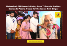 Hyderabad CM Revanth Reddy Pays Tribute to Gaddar, Demands Padma Award for the Iconic Folk Singer, Gaddar Jayanti, Revanth Reddy, Padma Awards, Telangana Politics, Folk Singer Gaddar, Telangana CM, BJP Criticism, Telangana Culture, Gaddar Legacy, Gaddar Tribute, Mango News