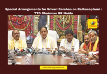 Special Arrangements for Srivari Darshan on Rathasaptami : TTD Chairman BR Naidu, Tirumala, Srivari Darshan, Rathasaptami, TTD, BR Naidu, Tirumala Temple, Devotee Arrangements, Vaikuntham Queue Complex, Mada Streets, Laddu Prasads, TTD News, Tirupati News, Mango News