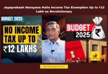 JayaprakashNarayana, IncomeTaxExemption, UnionBudget2025, MiddleClassRelief, EconomicReform, FinancialGrowth, TaxReforms, BJPBudget, PurchasingPower, IndianEconomy