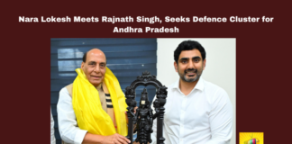 Nara Lokesh Meets Rajnath Singh, Seeks Defence Cluster for Andhra Pradesh, Nara Lokesh, Rajnath Singh, Andhra Pradesh, Defence Cluster, TDP, NDA, Amaravati, Polavaram, Modi Government, Vikasit Bharat, Andhra Pradesh, AP Live Updates, AP Politics, Political News, Live Updates, Breaking News, Headlines, Live News, Mango News